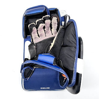 CCM Axis 2 - Bloqueur de gardien de but Pro Stock d'occasion - (Blanc/Bleu/Noir)